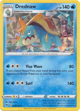 Pokemon Card Vivid Voltage 039/185 Drednaw Shattered Holo