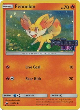 Pokemon Card Forbidden Light 15/131 015/131 Fennekin Holo Common Pre-release Promo *MINT*