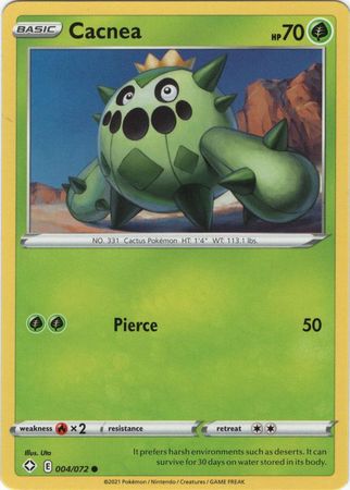 Pokemon Card Shining Fates 004/072 4/72 Cacnea Common