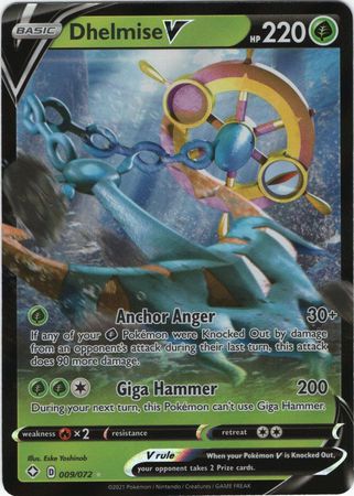 Pokemon Card Shining Fates 009/072 9/72 Dhelmise V Ultra Rare