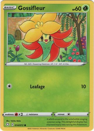 Pokemon Card Shining Fates 014/072 14/72 Gossifleur Common