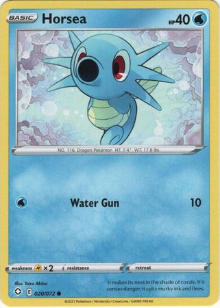 Pokemon Card Shining Fates 020/072 20/72 Horsea Common