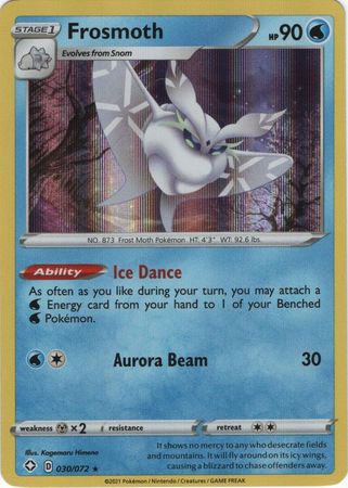 Pokemon Card Shining Fates 030/072 30/72 Frosmoth Holo Rare