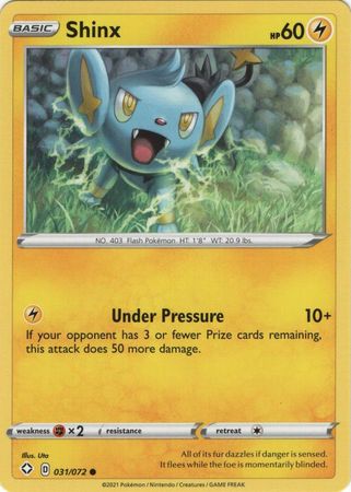 Pokemon Card Shining Fates 031/072 31/72 Shinx Common