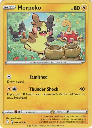 Pokemon Card Shining Fates 035/072 35/72 Morpeko Common