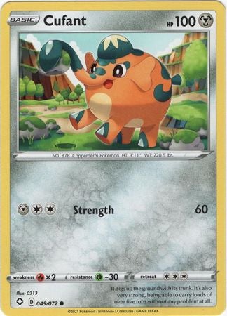 Pokemon Card Shining Fates 049/072 49/72 Cufant Common