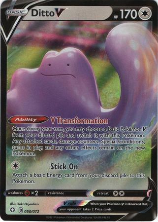 Pokemon Card Shining Fates 050/072 50/72 Ditto V Ultra Rare