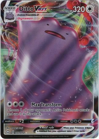 Pokemon Card Shining Fates 051/072 51/72 Ditto VMAX Ultra Rare