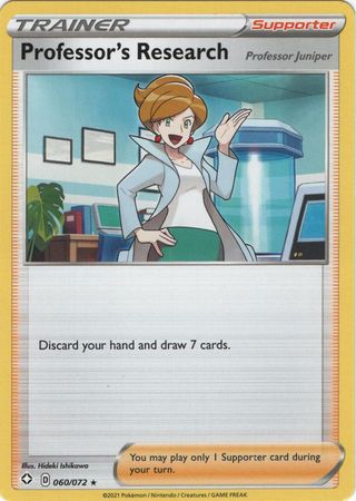 Pokemon Card Shining Fates 060/072 60/72 Professor's Research Supporter Rare