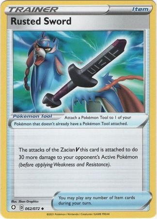 Pokemon Card Shining Fates 062/072 62/72 Rusted Sword Item Uncommon