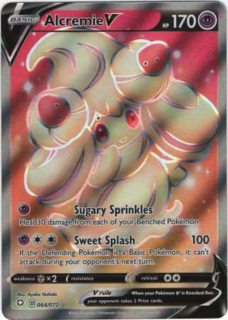 <transcy>Pokemon Card Shining Fates 064/072 64/72 Alcremie V Volle Kunst Selten</transcy>