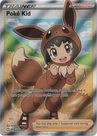 (S) Pokemon Card Shining Fates 070/072 70/72 Poke Kid Supporter Full Art Rare