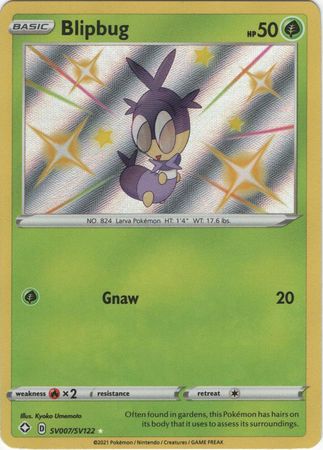 Pokemon Card Shining Fates SV007/SV122 SV7/SV122 Blipbug Shiny Rare