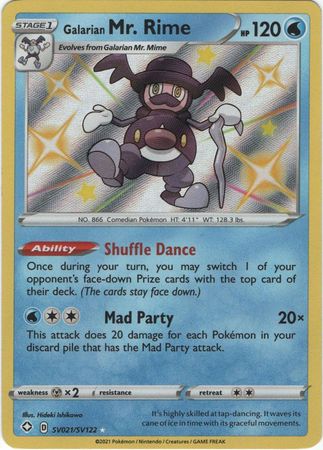 Pokemon Card Shining Fates SV021/SV122 SV21/SV122 Galarian Mr. Rime Shiny Rare