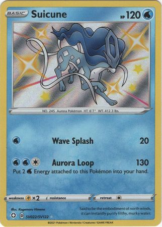 Pokemon Card Shining Fates SV022/SV122 SV22/SV122 Suicune Shiny Rare