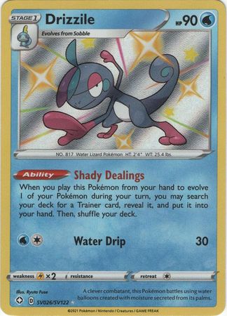 <transcy>Pokemon Card Shining Fates SV026 / SV122 SV26 / SV122 Drizzile Shiny Sjælden</transcy>