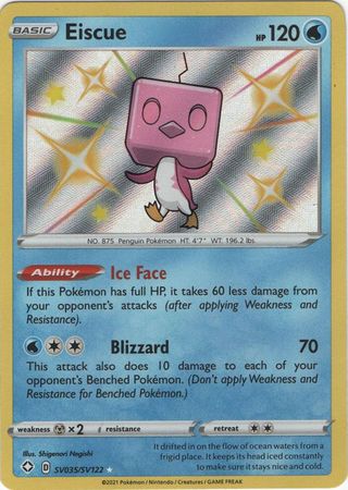 Pokemon Card Shining Fates SV035/SV122 SV35/SV122 Eiscue Shiny Rare