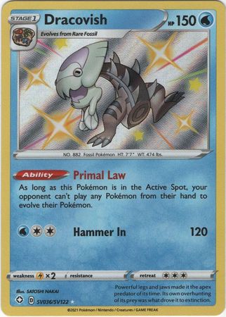 Pokemon Card Shining Fates SV036/SV122 SV36/SV122 Dracovish Shiny Rare