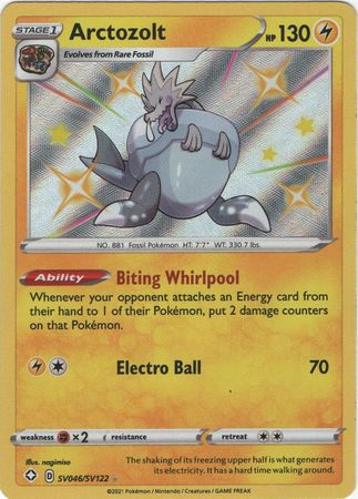 Pokemon Card Shining Fates SV046/SV122 SV46/SV122 Arctozolt Shiny Rare