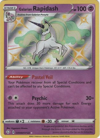 <transcy>Pokemon Card Shining Fates SV048 / SV122 SV48 / SV122 Galarian Rapidash Shiny Rare</transcy>