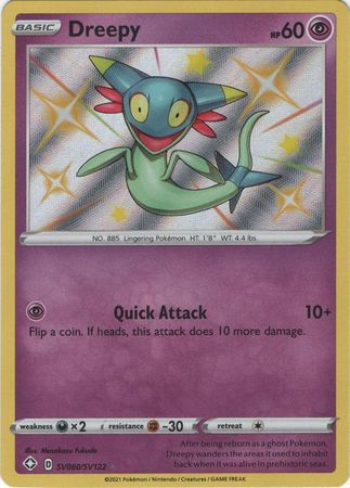 <transcy>Pokemon Card Shining Fates SV060 / SV122 SV60 / SV122 Dreepy Shiny Rare</transcy>