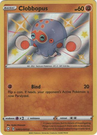 <transcy>Pokemon Card Shining Fates SV072 / SV122 SV72 / SV122 Clobbopus skinnende sjælden</transcy>