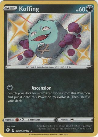 <transcy>Pokemon Card Shining Fates SV076 / SV122 SV76 / SV122 Koffing Shiny Rare</transcy>