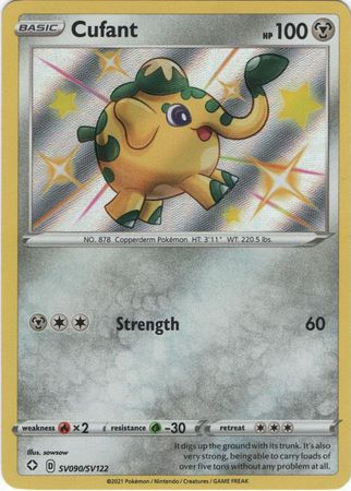 <transcy>Pokemon Card Shining Fates SV090 / SV122 SV90 / SV122 Cufant Shiny Rare</transcy>