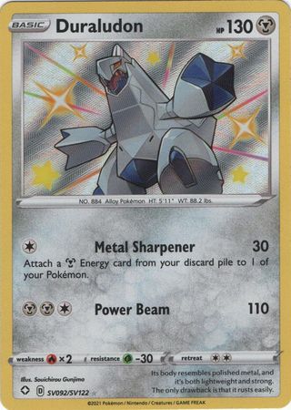 <transcy>Pokemon Card Shining Fates SV092 / SV122 SV92 / SV122 Duraludon Shiny Rare</transcy>