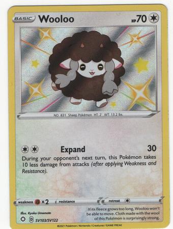 Pokemon Card Shining Fates SV103/SV122 SV103/SV122 Wooloo Shiny Rare