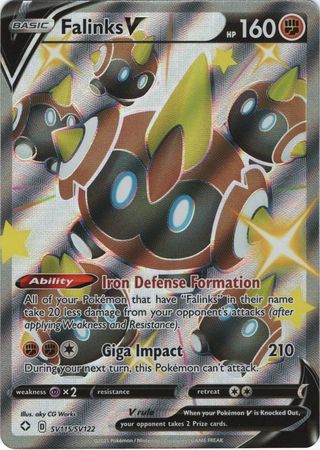 Pokemon Card Shining Fates SV115/SV122 SV115/SV122 Falinks V Shiny Rare