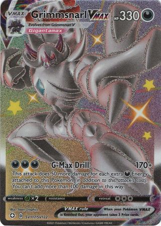 Pokemon Card Shining Fates SV117/SV122 SV117/SV122 Grimmsnarl VMAX Shiny Rare