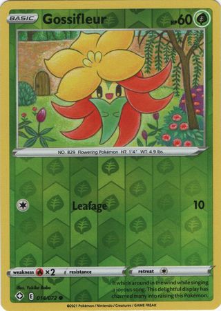 Pokemon Card Shining Fates 014/072 14/72 Gossifleur Reverse Holo Common