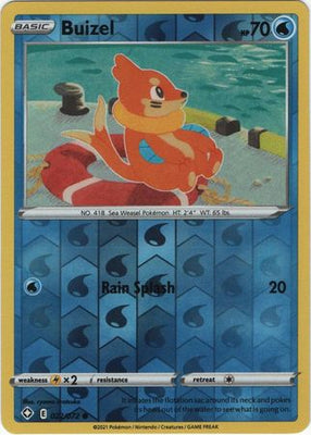 Pokemon Card Shining Fates 022/072 22/72 Buizel Reverse Holo Common