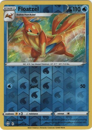 Pokemon Card Shining Fates 023/072 23/72 Floatzel Reverse Holo Uncommon