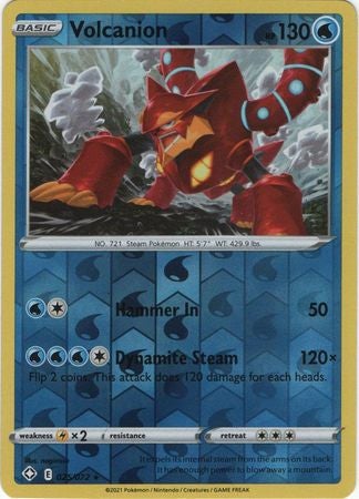 Pokemon Card Shining Fates 025/072 25/72 Volcanion Reverse Holo Rare