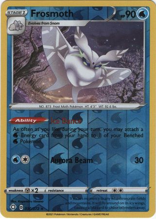 Pokemon Card Shining Fates 030/072 30/72 Frosmoth Reverse Holo Rare