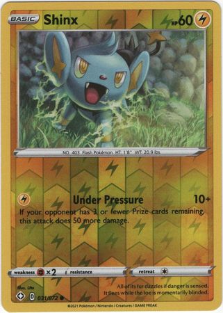 Pokemon Card Shining Fates 031/072 31/72 Shinx Reverse Holo Common