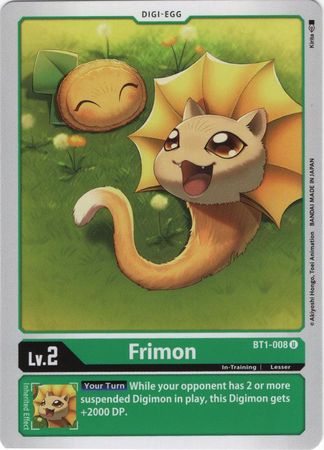 Digimon Card Ver 1.0 Frimon BT1-008 U