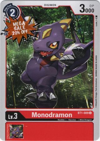 Digimon Card Ver 1.0 Monodramon BT1-009 C