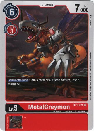 Digimon Card Ver 1.0 MetalGreymon BT1-021 U