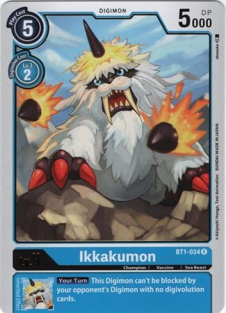 Digimon Card Ver 1.0 Ikkakumon BT1-034 R