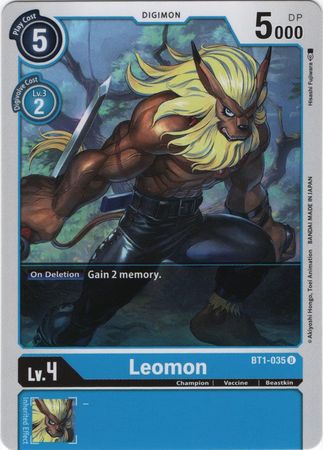 Digimon Card Ver 1.0 Leomon BT1-035 U