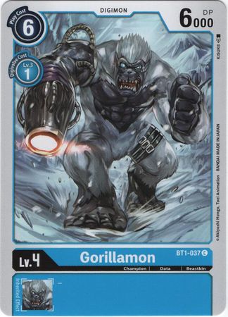 <transcy>Digimon Card Ver 1.0 Gorillamon BT1-037 C</transcy>