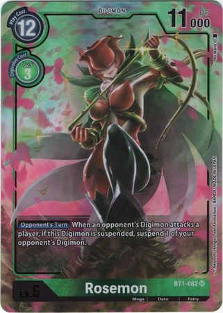 Digimon Card Ver 1.0 Rosemon BT1-082 SR Alternative Art
