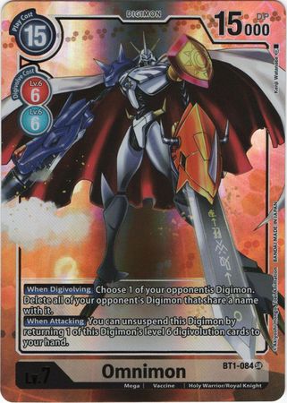 Digimon Card Ver 1.0 Omnimon BT1-084 SR Alternative Art