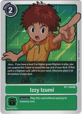 <transcy>Digimon Card Ver 1.0 Izzy Izumi BT1-088 R</transcy>