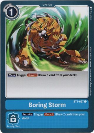 Digimon Card Ver 1.0 Boring Storm BT1-097 C