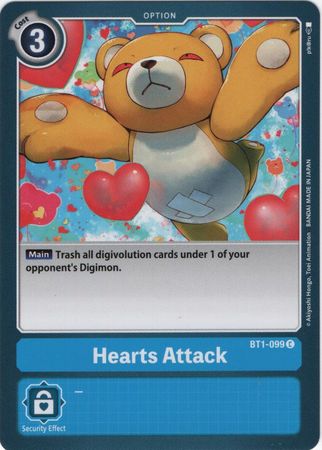 Digimon Card Ver 1.0 Hearts Attack BT1-099 C