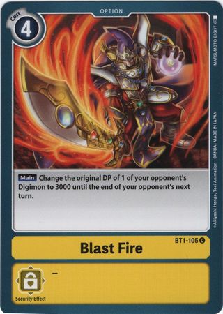 Digimon Card Ver 1.0 Blast Fire BT1-105 C
